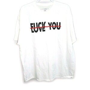 “F/love You” T- Shirt New Fashion Nova Men’s Size XL White